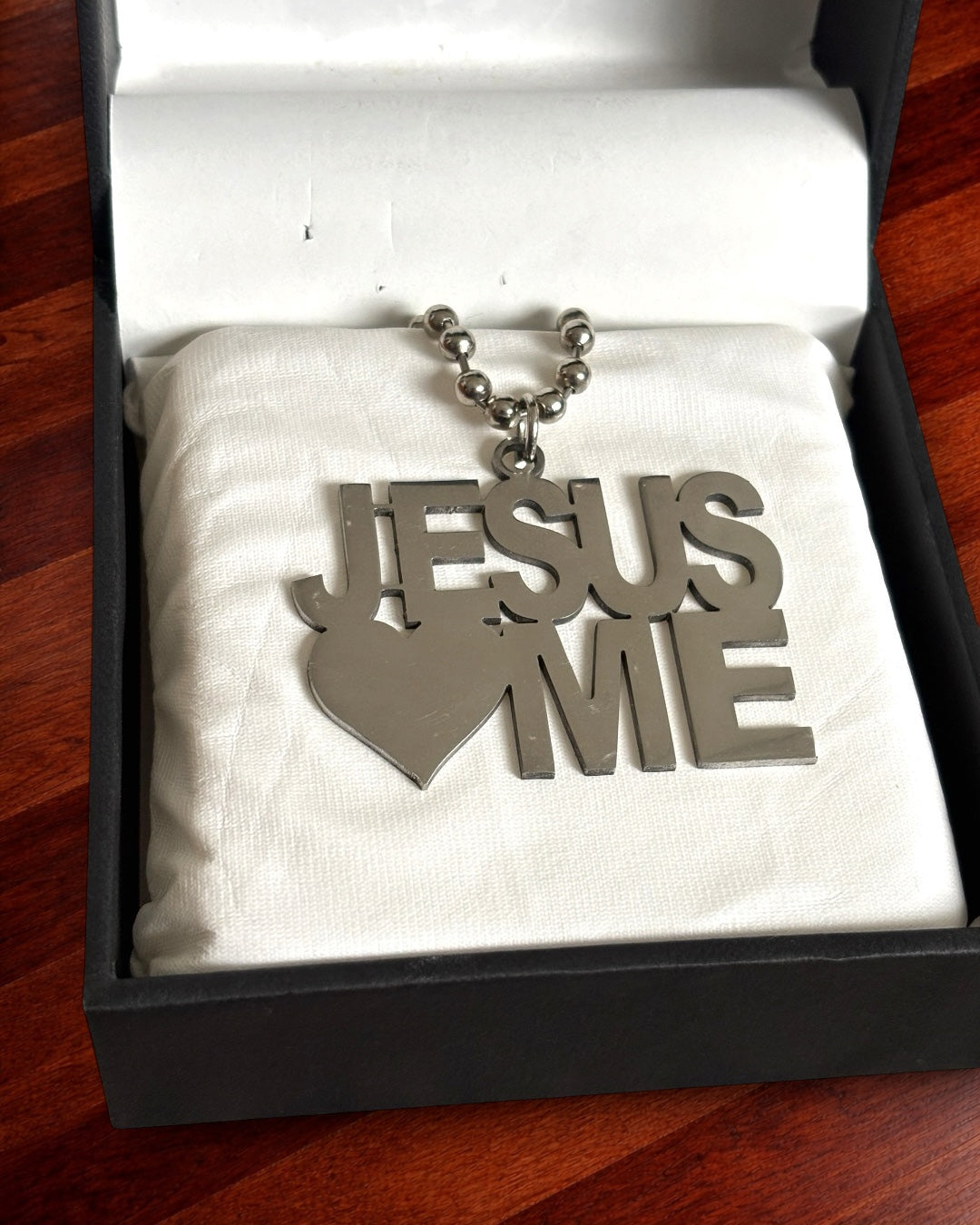 JESUS ❤️ ME Silver Ball Chain Necklace